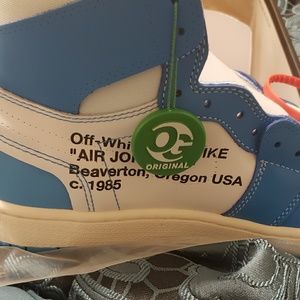 Brand new off white Jordan one blue